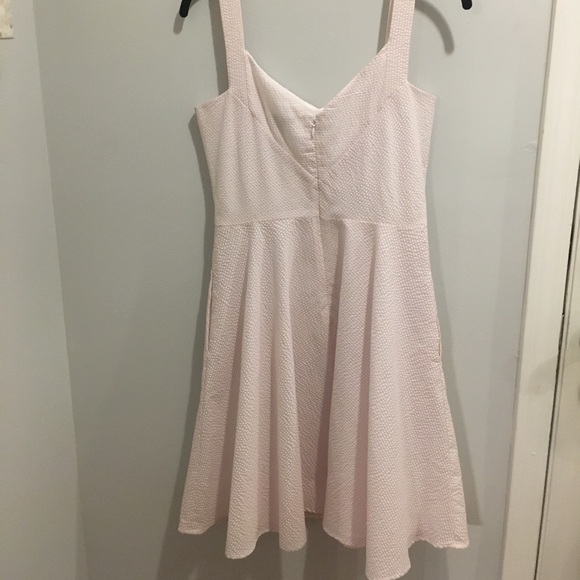 Ann Taylor Seersucker Dress Size 4 - Picture 2 of 3